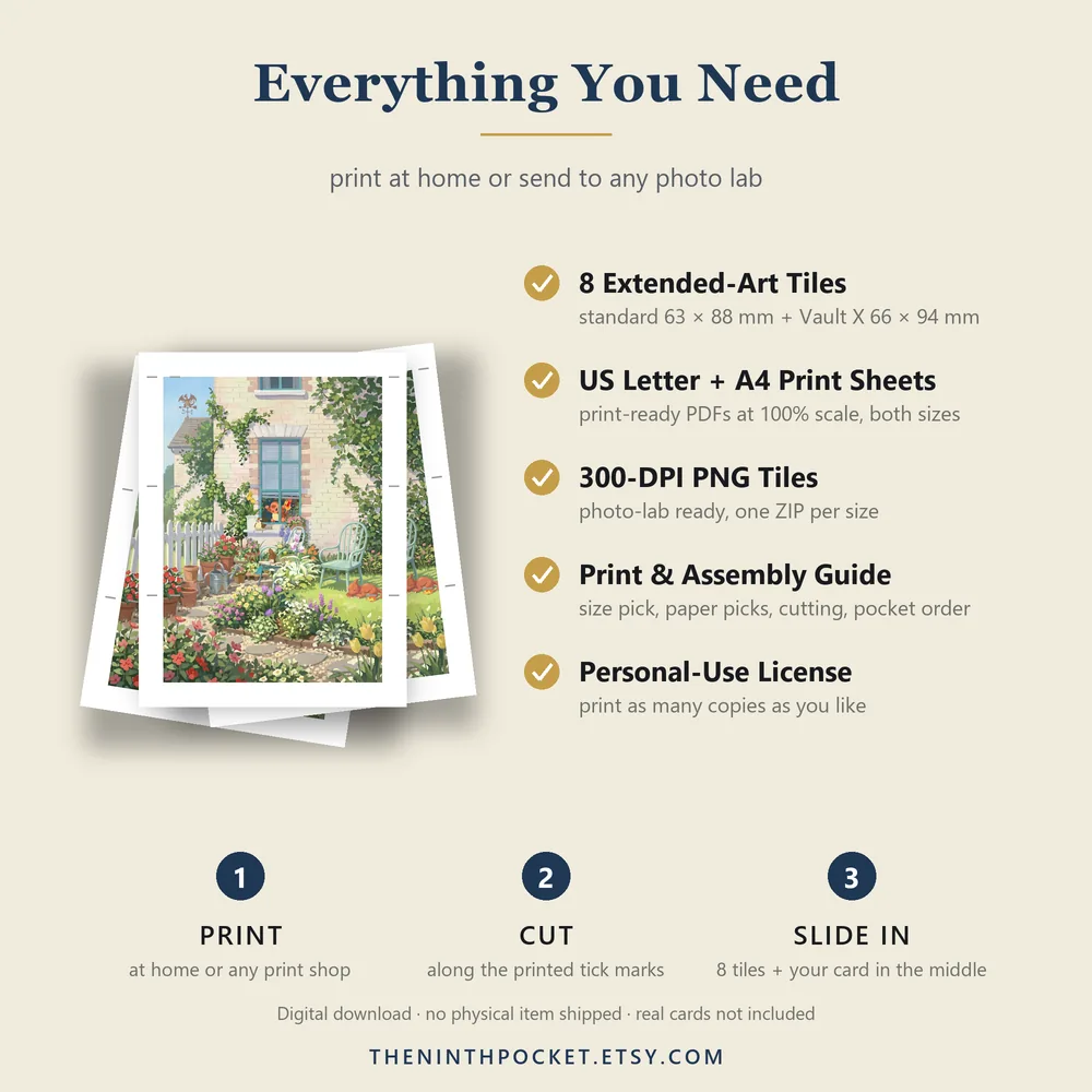 What is included: PDFs, 300 DPI tiles, print guide