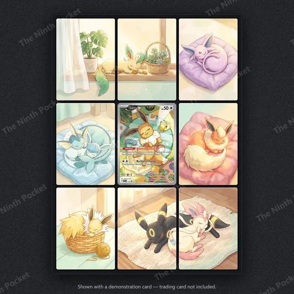 Eevee 173 SV Promo binder page shown in a 9-pocket binder