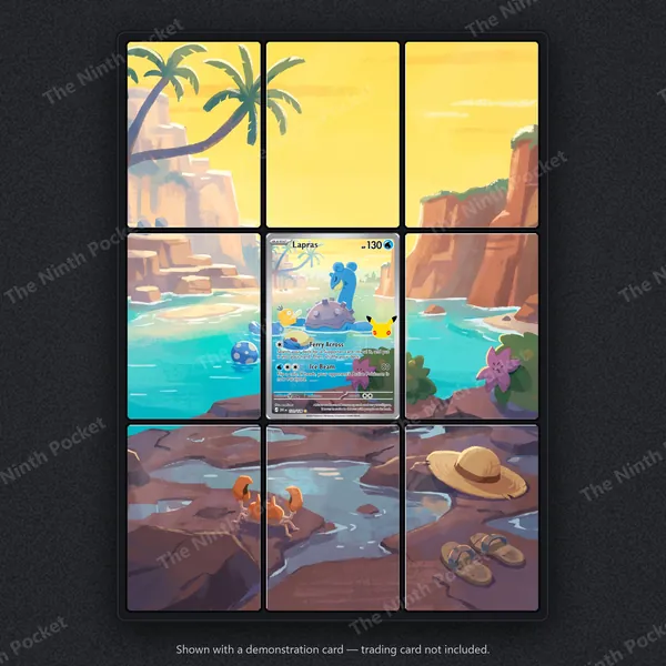 Lapras 131/128 30th Celebration binder page shown in a 9-pocket binder