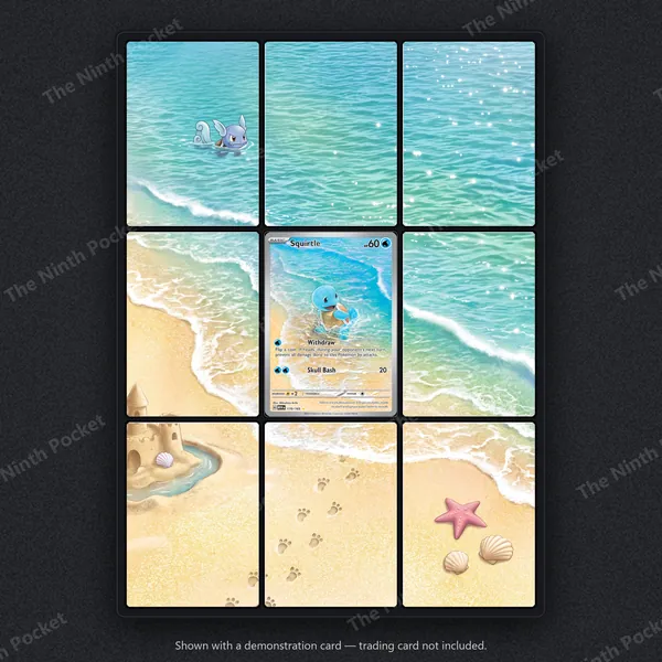 Squirtle 170/165 Scarlet & Violet 151 binder page shown in a 9-pocket binder
